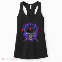 Fire Dept Flame Skull Women's Tank Top thumb 0