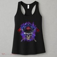 Fire Dept Flame Skull Women's Tank Top thumb 3