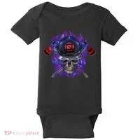 Fire Dept Flame Skull Baby Bodysuit thumb 0