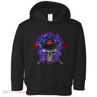Fire Dept Flame Skull Toddler Hoodie thumb 0