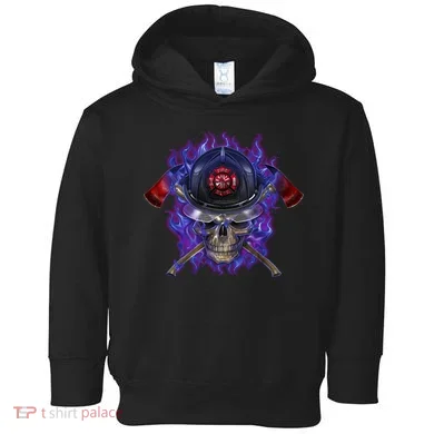 Fire Dept Flame Skull Toddler Hoodie