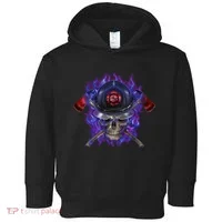 Fire Dept Flame Skull Toddler Hoodie thumb 0