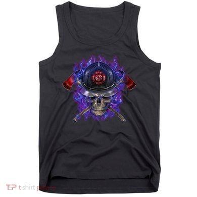 Fire Dept Flame Skull Tank Top