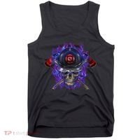Fire Dept Flame Skull Tank Top thumb 0