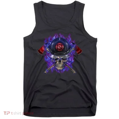 Fire Dept Flame Skull Tank Top