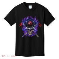 Fire Dept Flame Skull Kids T-Shirt thumb 0