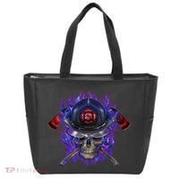 Fire Dept Flame Skull Tote Bag thumb 0