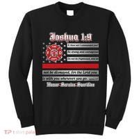 Fire Fighters Red Line Flag Joshua 1:9 Sweatshirt thumb 0