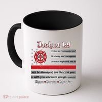 Fire Fighters Red Line Flag Joshua 1:9 Coffee Mug thumb 0