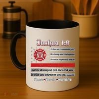 Fire Fighters Red Line Flag Joshua 1:9 Coffee Mug thumb 4