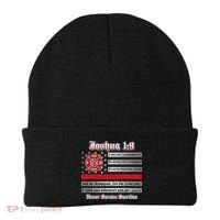 Fire Fighters Red Line Flag Joshua 1:9 Beanie thumb 0