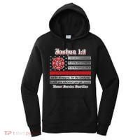 Fire Fighters Red Line Flag Joshua 1:9 Women's Hoodie thumb 0