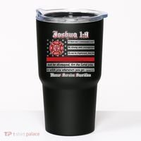 Fire Fighters Red Line Flag Joshua 1:9 Tumbler thumb 0