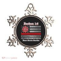 Fire Fighters Red Line Flag Joshua 1:9 Ornament thumb 0