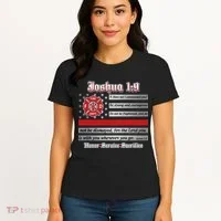 Fire Fighters Red Line Flag Joshua 1:9 Women's T-Shirt thumb 4