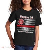 Fire Fighters Red Line Flag Joshua 1:9 Kids T-Shirt thumb 2