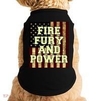Fire Fury Power USA Flag Trump Quote Doggie Tank thumb 0