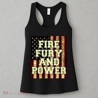 Fire Fury Power USA Flag Trump Quote Women's Tank Top thumb 3