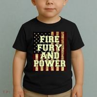 Fire Fury Power USA Flag Trump Quote Toddler T-Shirt thumb 2