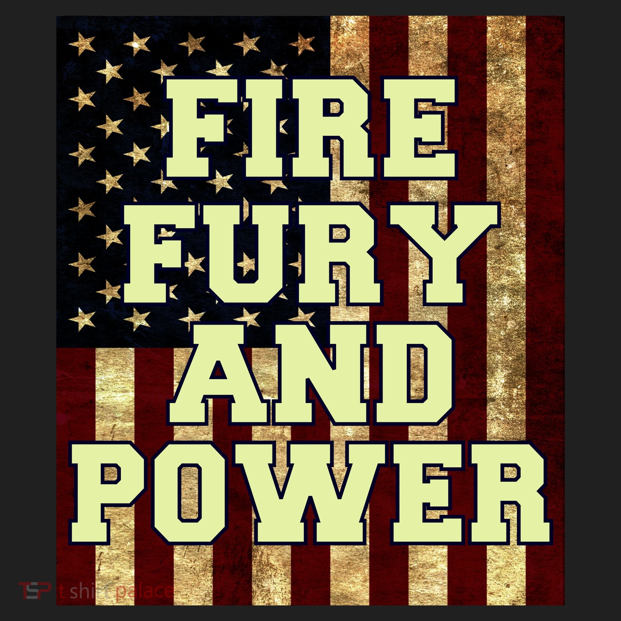Fire Fury Power USA Flag Trump Quote Kids Plaid Pajama Set