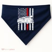 Fire Truck American Firefighter Thin Red Line Flag USA-Made Doggie Bandana thumb 0
