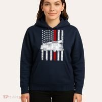 Fire Truck American Firefighter Thin Red Line Flag Hoodie thumb 5