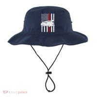 Fire Truck American Firefighter Thin Red Line Flag Bucket Hat thumb 0