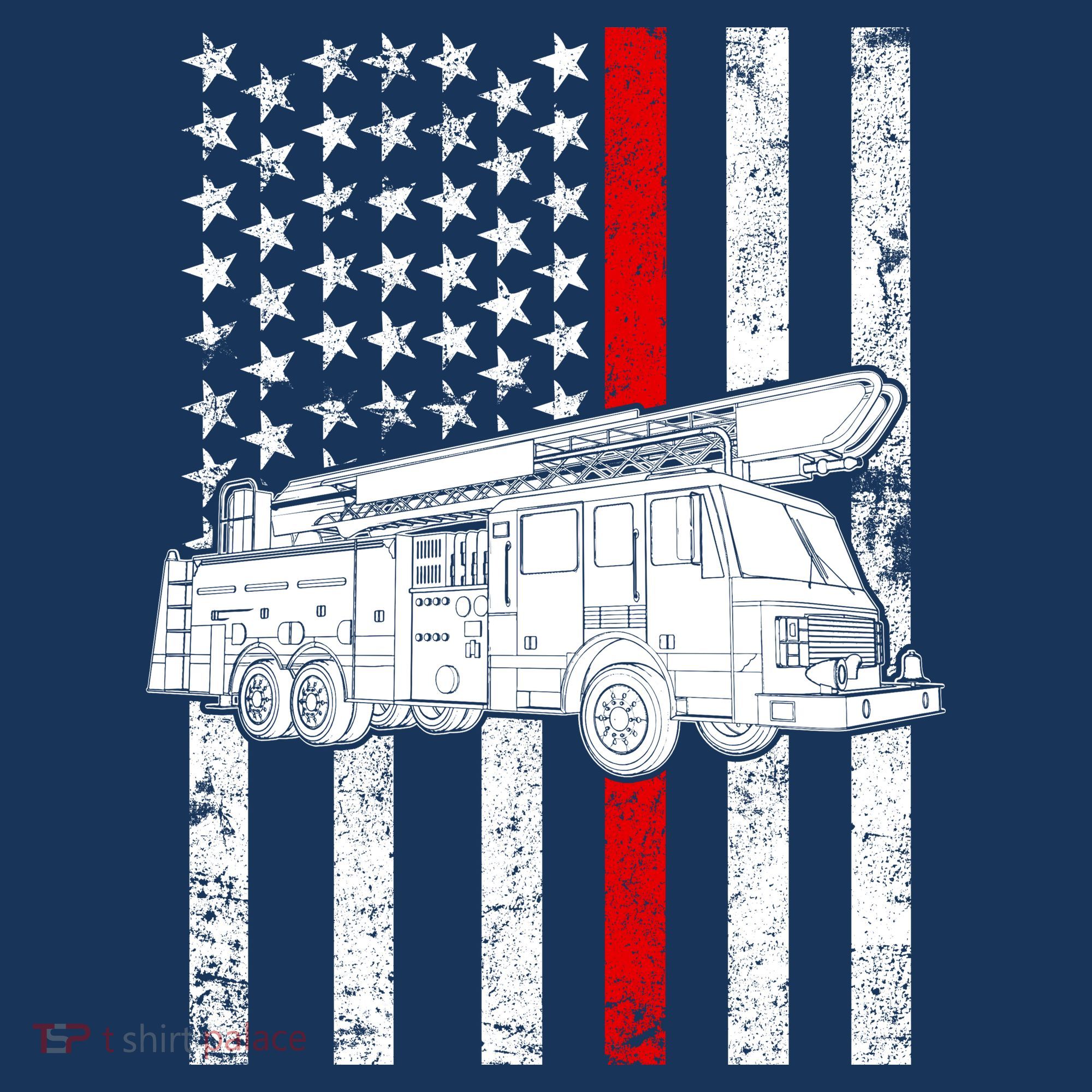 Fire Truck American Firefighter Thin Red Line Flag Mousepad