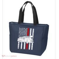 Fire Truck American Firefighter Thin Red Line Flag Tote Bag thumb 3