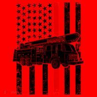 Fire Truck American Firefighter Thin Red Line Flag Santa Hat thumb 1