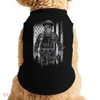 Firefighter American Flag Doggie Tank thumb 0
