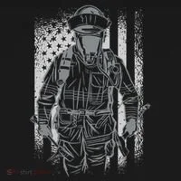 Firefighter American Flag Doggie Tank thumb 4