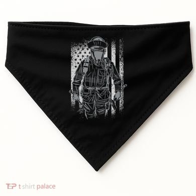 Firefighter American Flag USA-Made Doggie Bandana