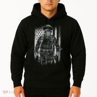 Firefighter American Flag Hoodie thumb 2