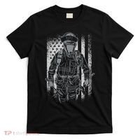 Firefighter American Flag T-Shirt thumb 0