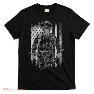 Firefighter American Flag T-Shirt