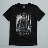 Firefighter American Flag T-Shirt thumb 5