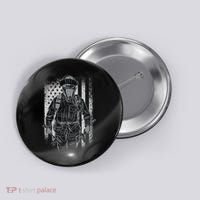 Firefighter American Flag Button thumb 0