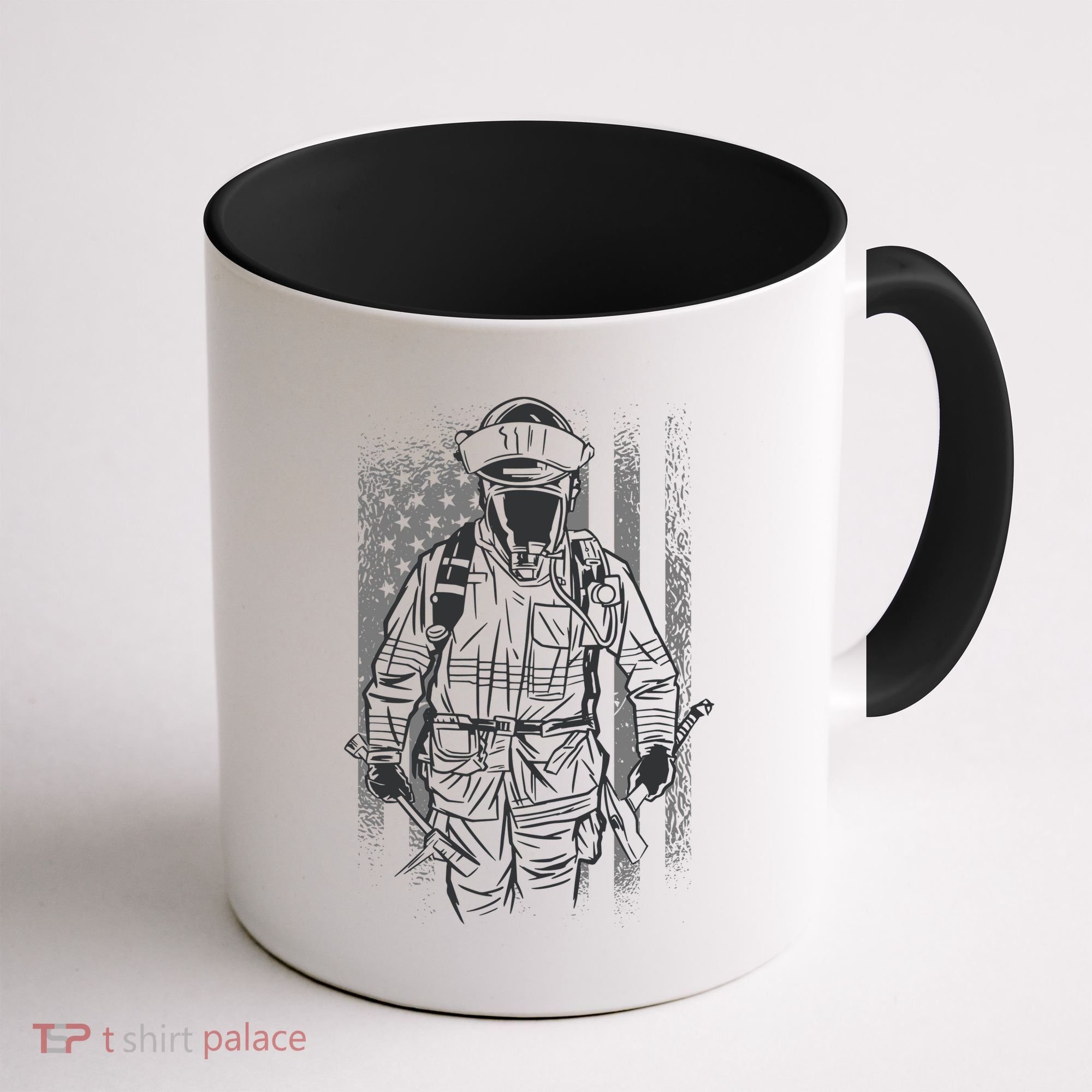 Firefighter American Flag Coffee Mug