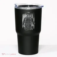 Firefighter American Flag Tumbler thumb 0