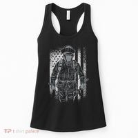 Firefighter American Flag Women's Tank Top thumb 0