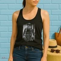 Firefighter American Flag Women's Tank Top thumb 2