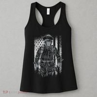 Firefighter American Flag Women's Tank Top thumb 3