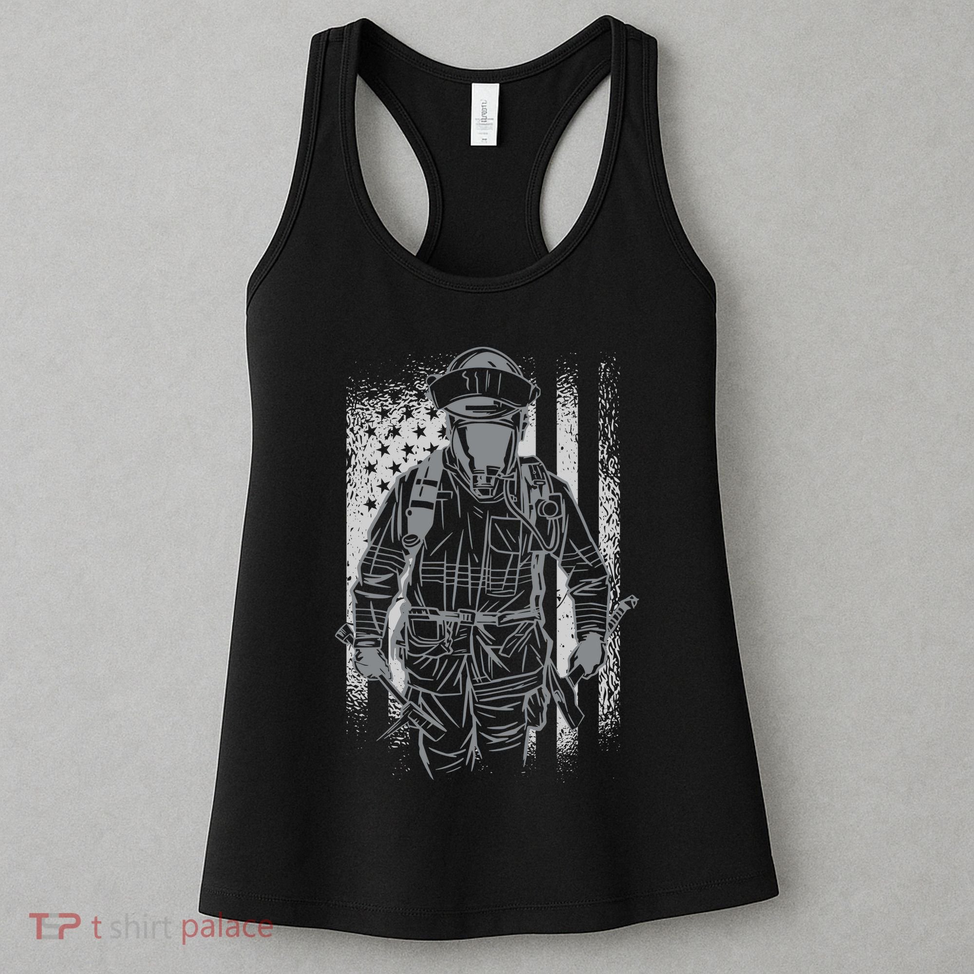 Firefighter American Flag Women's Tank Top
