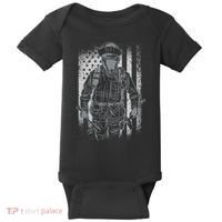 Firefighter American Flag Baby Bodysuit thumb 0