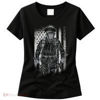 Firefighter American Flag Women's T-Shirt thumb 0