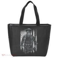 Firefighter American Flag Tote Bag thumb 0