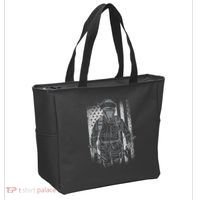 Firefighter American Flag Tote Bag thumb 2