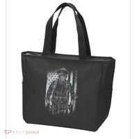 Firefighter American Flag Tote Bag thumb 3