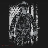 Firefighter American Flag Tote Bag thumb 4